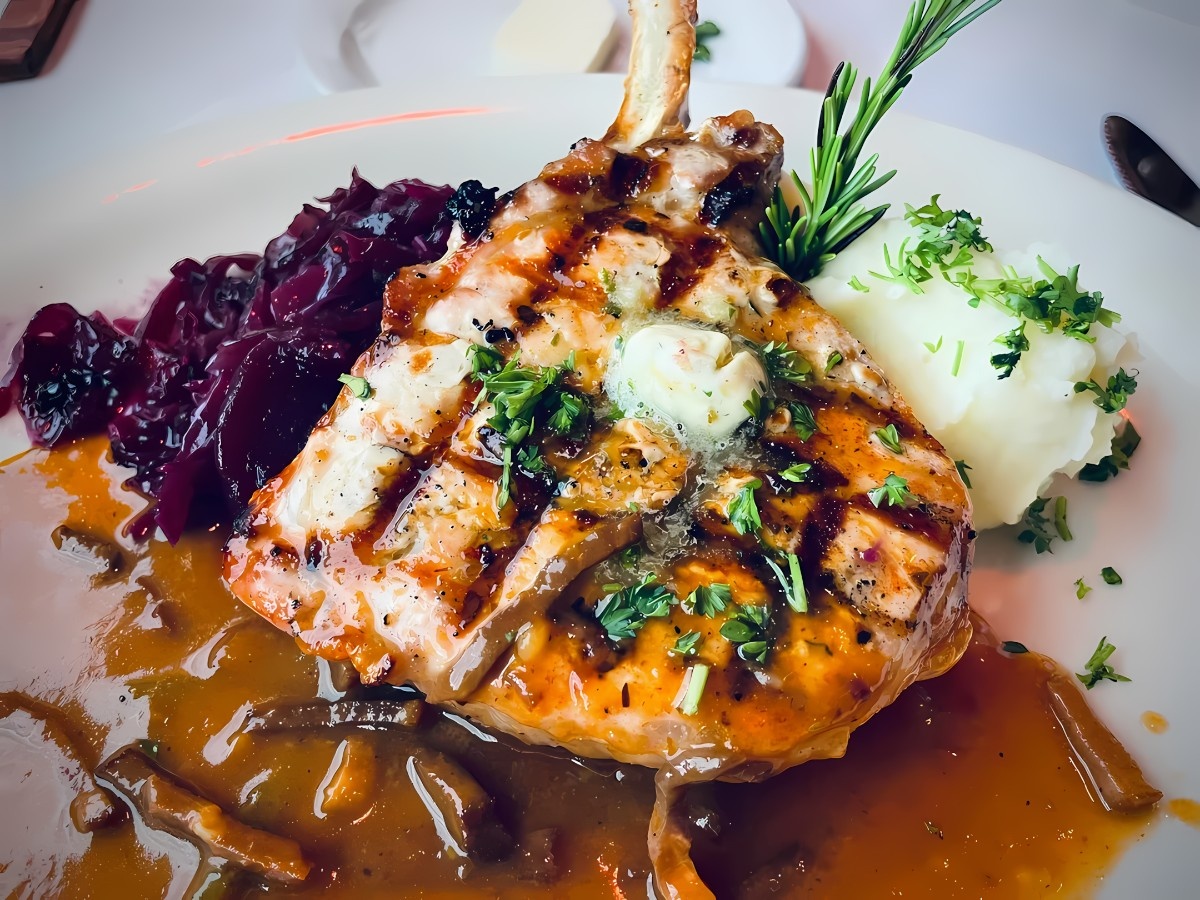 Pork Chops Charcutiere Sauce